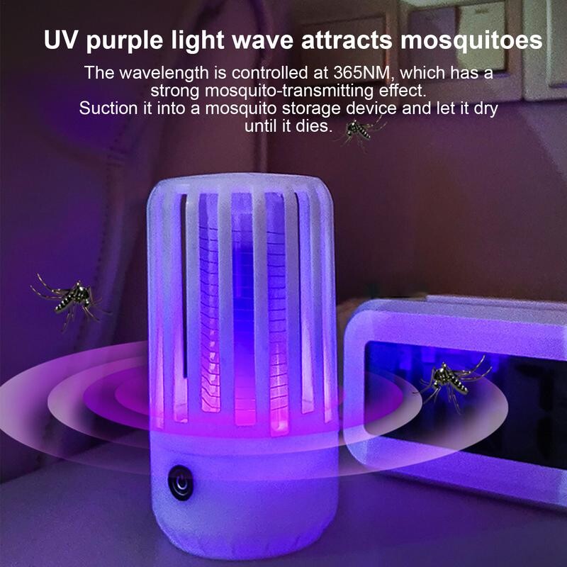 3000V 5W muselių užtrauktukas 360 apšvietimas USB elektrinis muselių užtrauktukas vandeniui atsparus vaisinis muselių užtrauktukas nešiojamasis musių gaudyklė elektrinis uodų žudikas