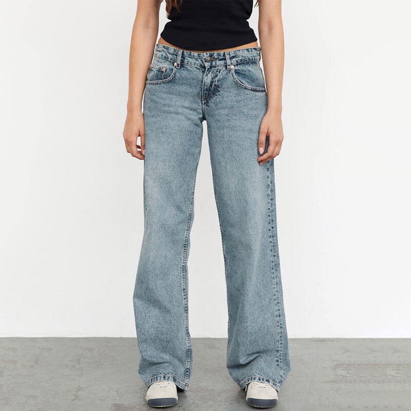 Dámske džínsy Imcute Y2K so širokými nohavicami, vrecovité, s nízkym pásom, boyfriend džínsy, ležérne vintage voľné džínsy, streetwear