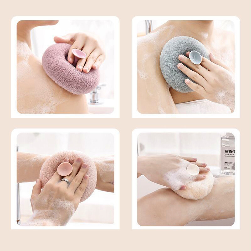 Okrúhle mäkké sieťované ručné guľôčky do kúpeľa, čistiaca kefa na sprchovací kút, čistič tela, exfoliačné čističe, guľôčky do kúpeľa, doplnky do kúpeľa