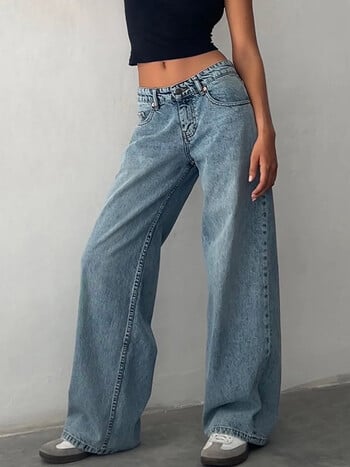 High Street Loose Jeans y2k Παντελόνι χαμηλού ύψους Harajuku φαρδύ τζιν Παντελόνι Κορεατικής μόδας Γυναικείο 90s Τζιν παντελόνι Streetwear