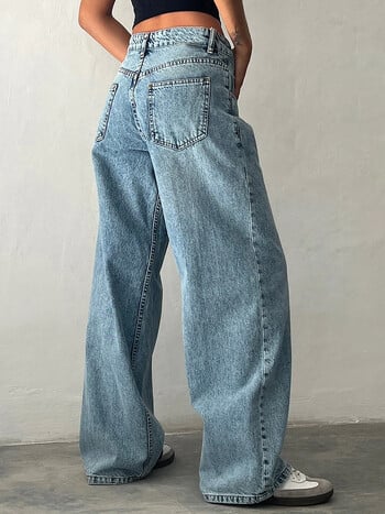 High Street Loose Jeans y2k Παντελόνι χαμηλού ύψους Harajuku φαρδύ τζιν Παντελόνι Κορεατικής μόδας Γυναικείο 90s Τζιν παντελόνι Streetwear