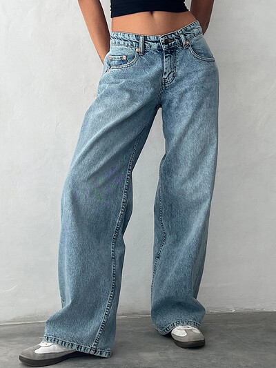 High Street laza farmer y2k alacsony emelkedésű nadrág Harajuku baggy farmer nadrág koreai divat női 90-es évek farmer nadrág utcai viselet
