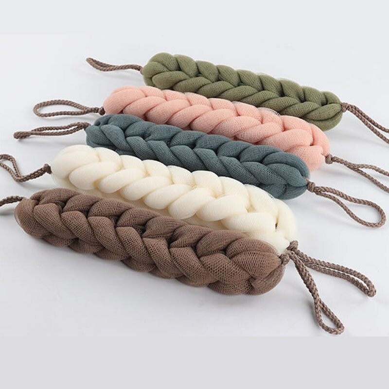 1kom Mekana traka za leđa Piling za kupanje Bogati mjehurići Četka za tijelo Šipke za tuširanje Mesh Puff Piling Masažna lopta za kupanje Cvijet Kupaonica