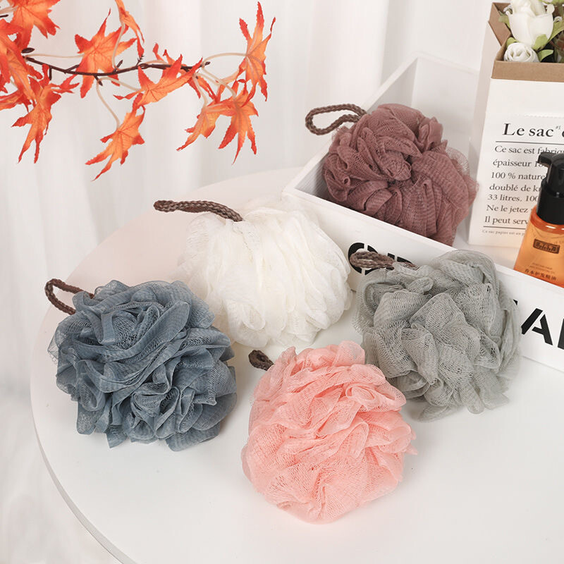 1kom Mekana traka za leđa Piling za kupanje Bogati mjehurići Četka za tijelo Šipke za tuširanje Mesh Puff Piling Masažna lopta za kupanje Cvijet Kupaonica