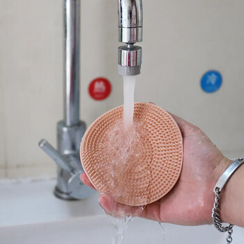 Scrubber σώματος σιλικόνης Φυσικές τρίχες Skin Exfoliator Skin Scrub Scrub Sponge Βούρτσα ντους σιλικόνης