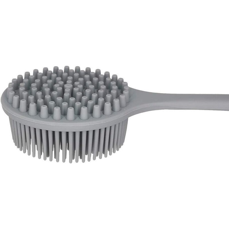 Nugaros šveitiklis dušui Minkštas silikoninis vonios kūno šepetėlis su ilga rankena