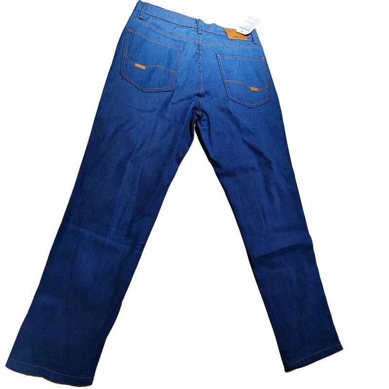 Vyriški džinsai Laisvalaikio tiesūs tamprūs madingi klasikiniai mėlyni juodi darbiniai džinsiniai kelnės Vyriški prekės ženklo drabužiai