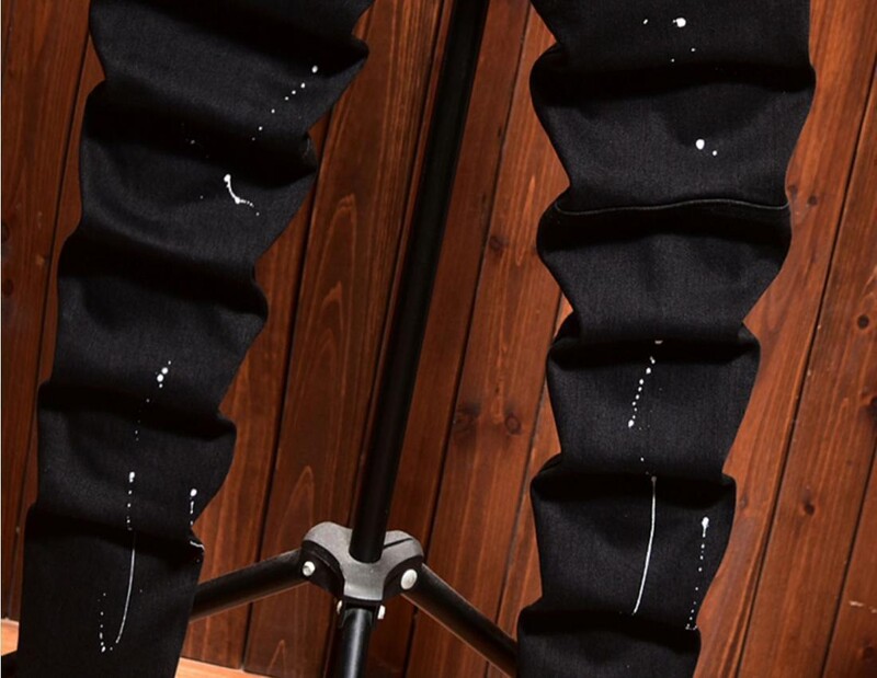 Divat Divatos karcsú farmer farmer Férfi Szomorú szakadt lyukak foltok tavaszi ősz alkalmi dizájn koreai luxus ruházat nadrág