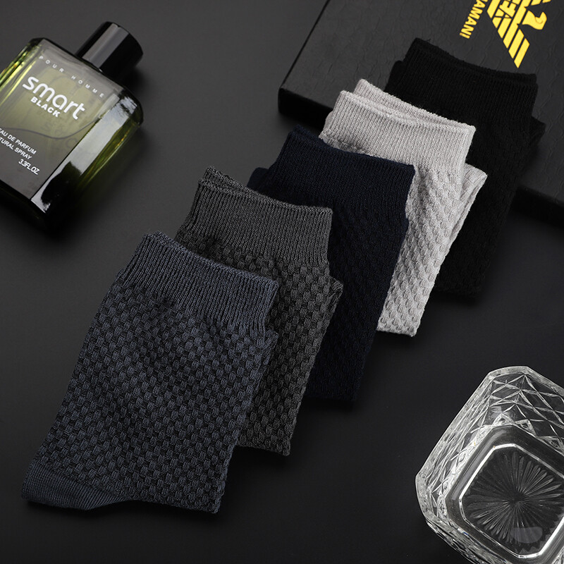 Visokokvalitetne 10 pari/lot muških kompresijskih dugih čarapa od bambusovih vlakana Muške crne muške poslovne ležerne čarape velike veličine 38-45