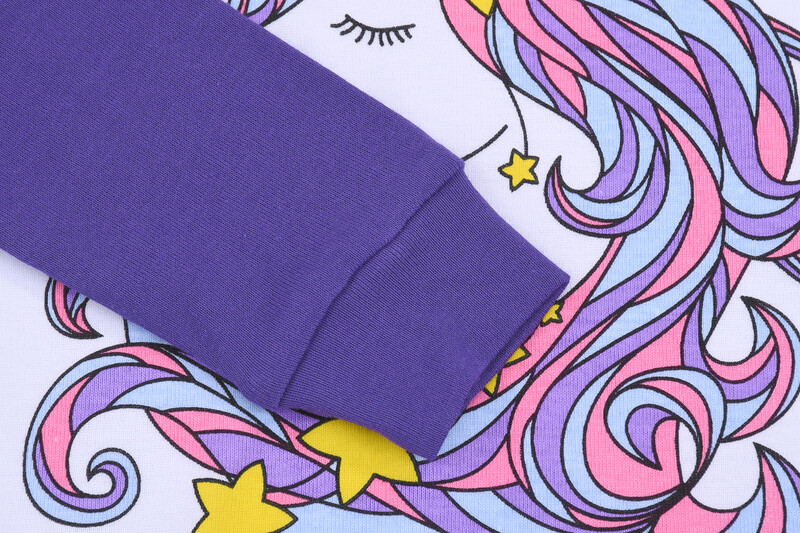 Комплекти пижами за момичета от 3 до 12 години Бебешки пижами за момичета Infantil Детски пижами Памук Пролет Есен Спално облекло с карикатури на животни