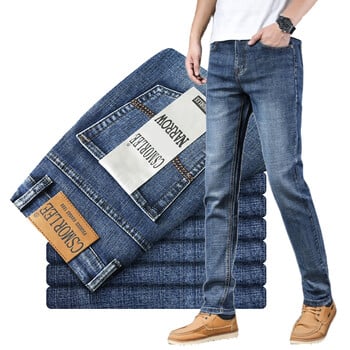 2024 Classic Brand Casual Jeans Ανδρικά Υψηλής ποιότητας Ρετρό Λεπτό Ανδρικό Βαμβακερό Παντελόνι Κέντημα Jean Homme Τζιν παντελόνι