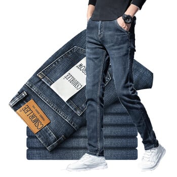 2024 Classic Brand Casual Jeans Ανδρικά Υψηλής ποιότητας Ρετρό Λεπτό Ανδρικό Βαμβακερό Παντελόνι Κέντημα Jean Homme Τζιν παντελόνι