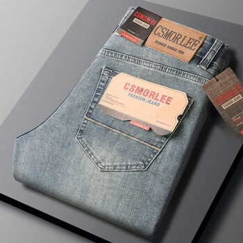 2024 Classic Brand Casual Jeans Ανδρικά Υψηλής ποιότητας Ρετρό Λεπτό Ανδρικό Βαμβακερό Παντελόνι Κέντημα Jean Homme Τζιν παντελόνι