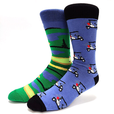 Υψηλής ποιότητας χτενισμένες βαμβακερές κάλτσες ΑΒ Μοτίβο φαγητού Long Tube Funny Happy Men Socks Novelty Skateboard Crew Casual Crazy Socks