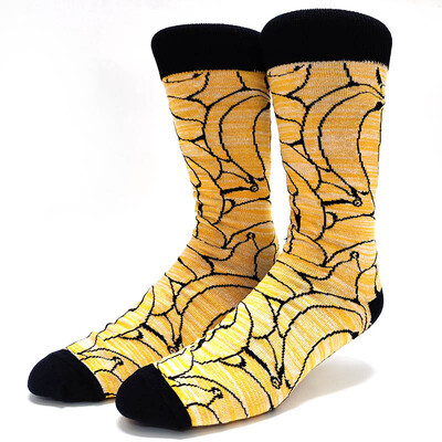 Υψηλής ποιότητας χτενισμένες βαμβακερές κάλτσες ΑΒ Μοτίβο φαγητού Long Tube Funny Happy Men Socks Novelty Skateboard Crew Casual Crazy Socks
