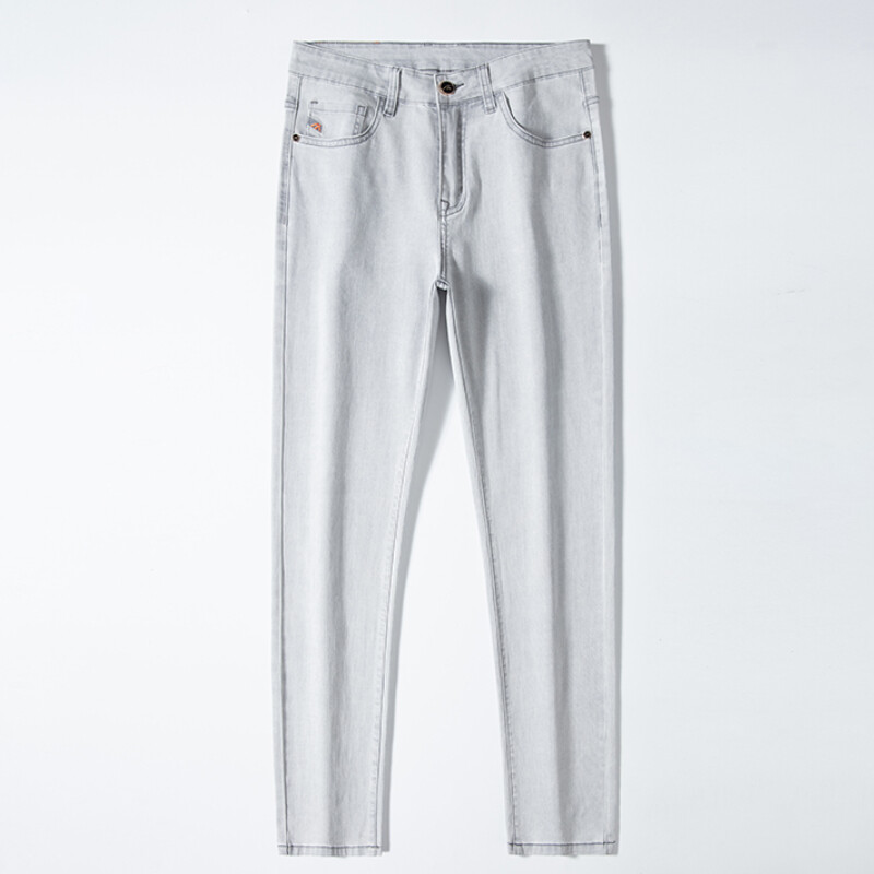 Pánske džínsy rovného strihu s tenkým denimom, ľahké bavlnené elastické nohavice, jar/leto 2023, streetwear, mladistvá vitalita