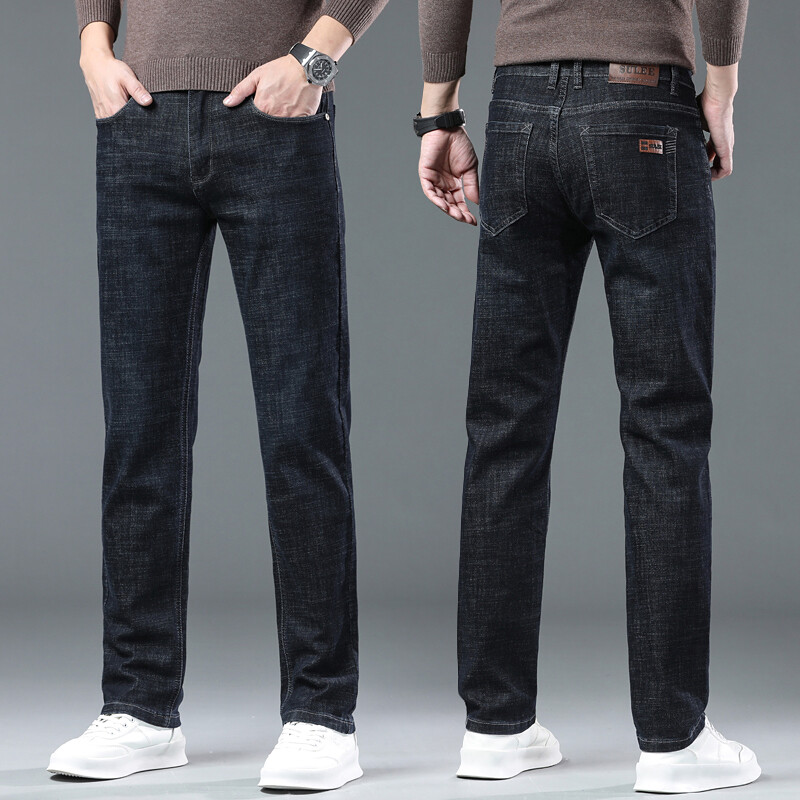 2025 m. SULEE Visiškai naujos mados vyriškos, plonos ir lengvos siauros džinsinės kelnės, aptemptos vienspalvės kelnės