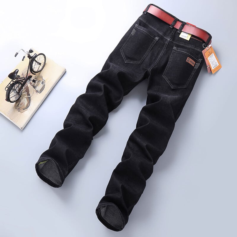 2025 m. SULEE Visiškai naujos mados vyriškos, plonos ir lengvos siauros džinsinės kelnės, aptemptos vienspalvės kelnės
