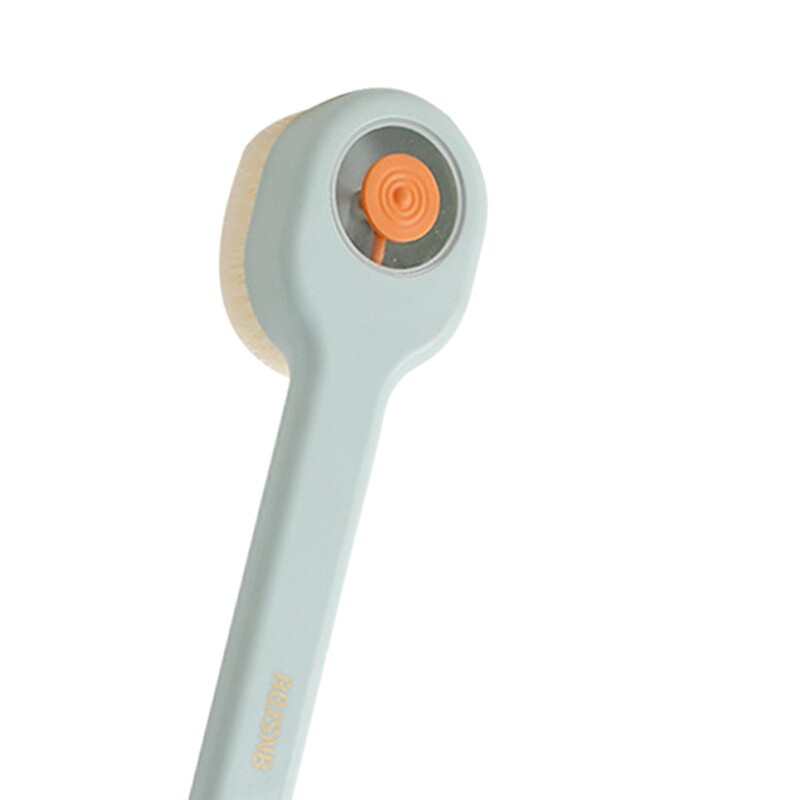 Perie de duș cu distribuitor de săpun Perie de baie exfoliere moale Scrubber pentru spate cu mâner lung Perie pentru baie pentru casă