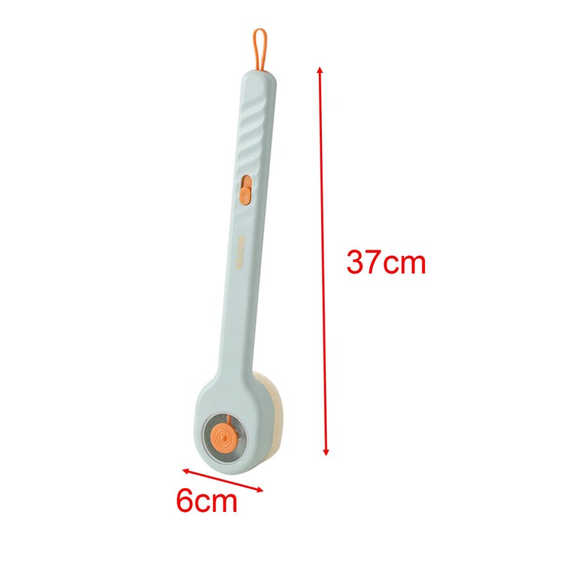 Perie de duș cu distribuitor de săpun Perie de baie exfoliere moale Scrubber pentru spate cu mâner lung Perie pentru baie pentru casă