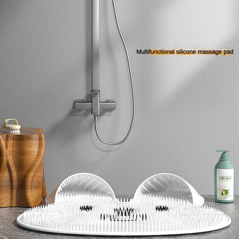 Nová silikónová exfoliačná masážna škrabka na chrbát, protišmyková čistiaca podložka do kúpeľa, kefa na nohy do sprchy, kúpeľňová sprcha, čistič chrbta