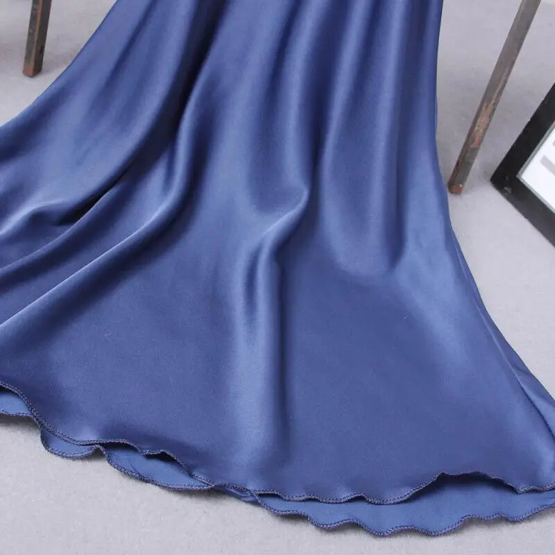 Szexi női selyem köntös ruha hálóing csipke masnis pántok Női hálóing hálóruha jelmez puha anyag hálóing