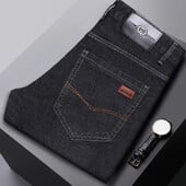 Pánske ležérne džínsy s krátkym rukávom, bavlnené, bežné, klasické, džínsové, plus veľkosť, strečové, slim fit nohavice z roku 2024
