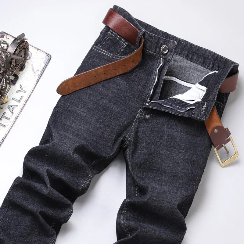 Pánske ležérne džínsy s krátkym rukávom, bavlnené, bežné, klasické, džínsové, plus veľkosť, strečové, slim fit nohavice z roku 2024