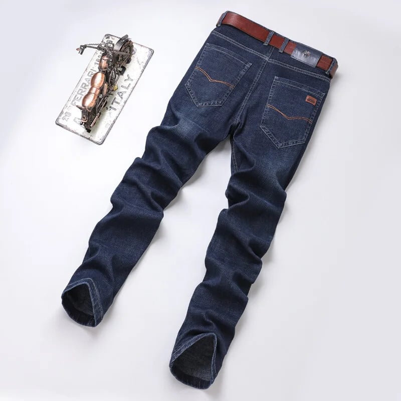 Pánske ležérne džínsy s krátkym rukávom, bavlnené, bežné, klasické, džínsové, plus veľkosť, strečové, slim fit nohavice z roku 2024