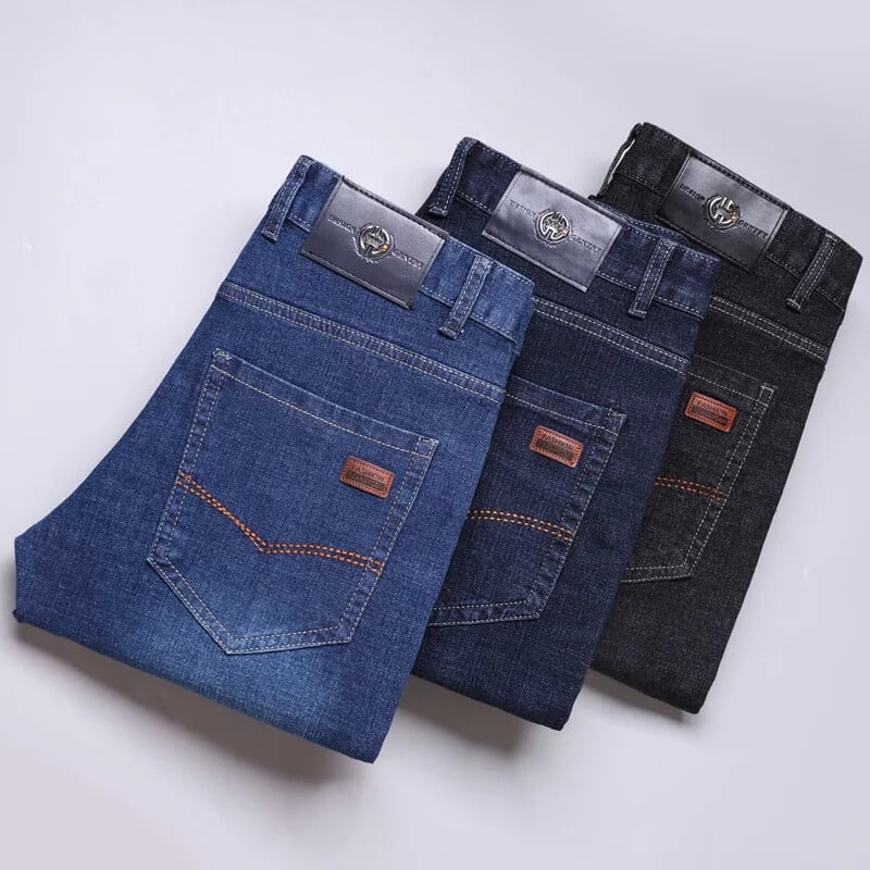 Pánske ležérne džínsy s krátkym rukávom, bavlnené, bežné, klasické, džínsové, plus veľkosť, strečové, slim fit nohavice z roku 2024