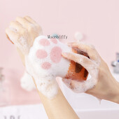 Vonios kempinė Elastinė Miela Katės letenėlė Maudymosi kempinė suaugusiems Kūno šveitiklis Vonios kempinė Šveičiamosios pirštinės Esponja Gant Visage Eraser Gant