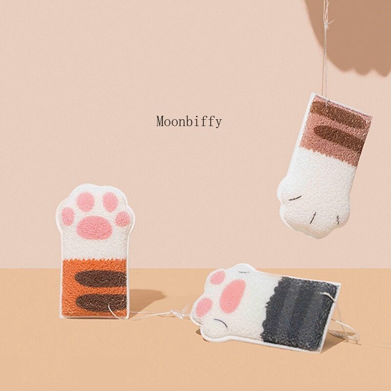 Vonios kempinė Elastinė Miela Katės letenėlė Maudymosi kempinė suaugusiems Kūno šveitiklis Vonios kempinė Šveičiamosios pirštinės Esponja Gant Visage Eraser Gant