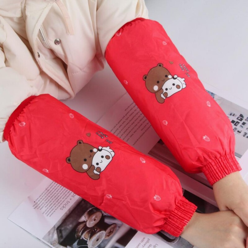 1 pár lerakódásgátló ujjvédő vízálló rajzfilm mintás ujjvédő szennyeződésnek ellenálló védő mandzsetta kialakítása kézi ujjak