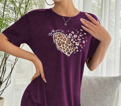 Nauji moteriški naktiniai marškiniai namų drabužiai, moteriški meilės raštai, trumpomis rankovėmis, patogūs laisvalaikiui namuose Seksualūs, tinkami nešioti laisvalaikio sijonui