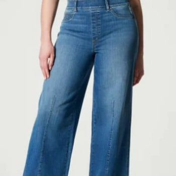 2023 Νέο μονόχρωμο τζιν Γυναικείο Loose Washed Jeans Γυναικείο άνετο μικρο-ελαστικό ίσιο παντελόνι τζιν στη μέση