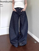 Dámske džínsy, streetwear, elegantné, Y2k, široké nohavice, nové, 2024, spodné diely, vysoký pás, rovné džínsové nohavice, ležérne kórejské pantalon Femme