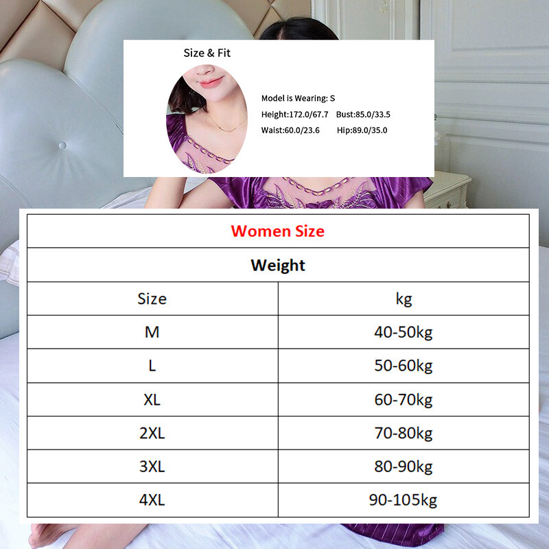 Női hálóing nappaliruha Női jégselyem hálóingek hálóruha közepes hosszúságú rövid ujjú otthoni viselet pizsama hálóruha