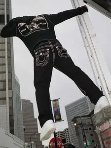 Harajuku igaz vallás grafika y2k farmer gótikus buggyos farmer női utcai ruházat túlméretezett magas derekú farmer nadrág női ruha