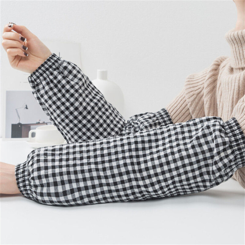 Grynos medvilnės žakardo grotelės keturių adatų darbo nešvarumams atsparus dulkėms atsparus virtuvės reikmenų rankovės rankogalių dangtelis