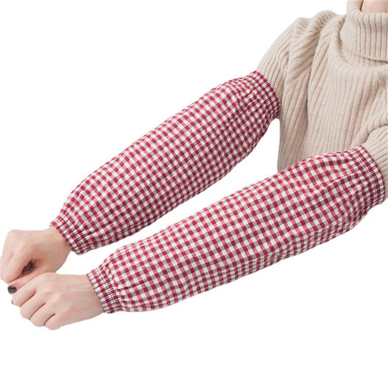 Grynos medvilnės žakardo grotelės keturių adatų darbo nešvarumams atsparus dulkėms atsparus virtuvės reikmenų rankovės rankogalių dangtelis