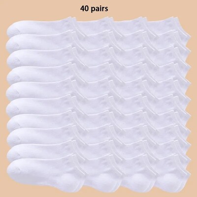 10/40 pari muških brodskih čarapa Poslovne sportske čarape za upijanje znoja, zrelo ljeto, jesen, jednobojne, svestrane čarape za gležnjeve, koje se ne pilingu