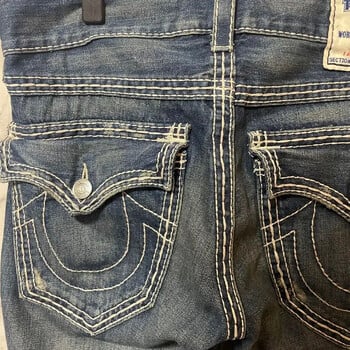 True Religion Denim Micro-flare Παντελόνι 90s Retro Street Jeans για άνδρες και γυναίκες Harajuku Ψηλόμεσο ίσιο φαρδύ τζιν Y2k