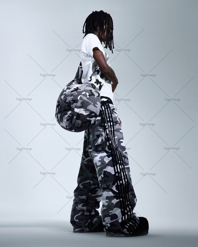 High Street Trendy Streetwear Pantaloni Gotic Punk Hip Hop Blugi spălați în dungi Bărbați Harajuku Retro Casual Salopete de camuflaj