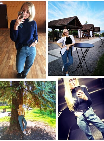 1886 Youaxon Cotton Vintage High Waist Mom Baggy Jeans Γυναικείο μπλε τζιν παντελόνι Boyfriend Jean Femme Jeans για κορίτσια