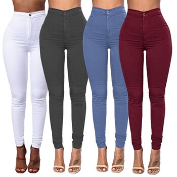 HOT ΕΚΠΤΩΣΗ Γυναικεία τζιν Skinny Jeggings Παντελόνι Ψηλόμεση Stretch Jeans Slim Pencil Παντελόνι