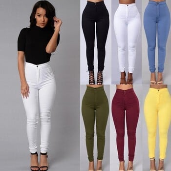 HOT ΕΚΠΤΩΣΗ Γυναικεία τζιν Skinny Jeggings Παντελόνι Ψηλόμεση Stretch Jeans Slim Pencil Παντελόνι