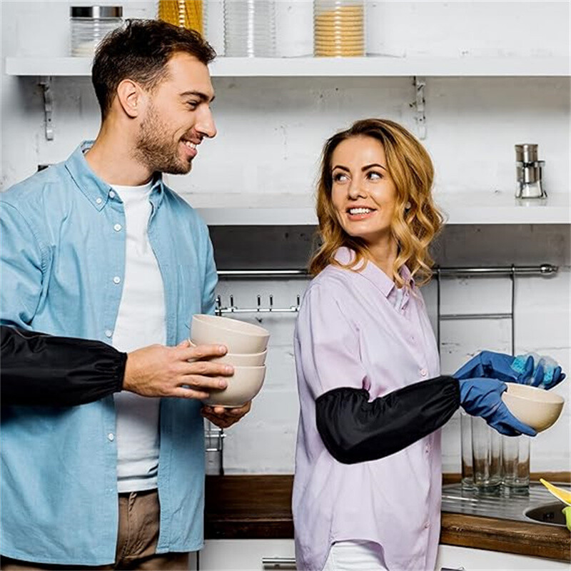 Nauji storinantys ir didinantys ilgi, neperšlampami vandeniui rankovės, paprastos vienspalvės darbo apsaugos rankovės rankovės buitinė virtuvė