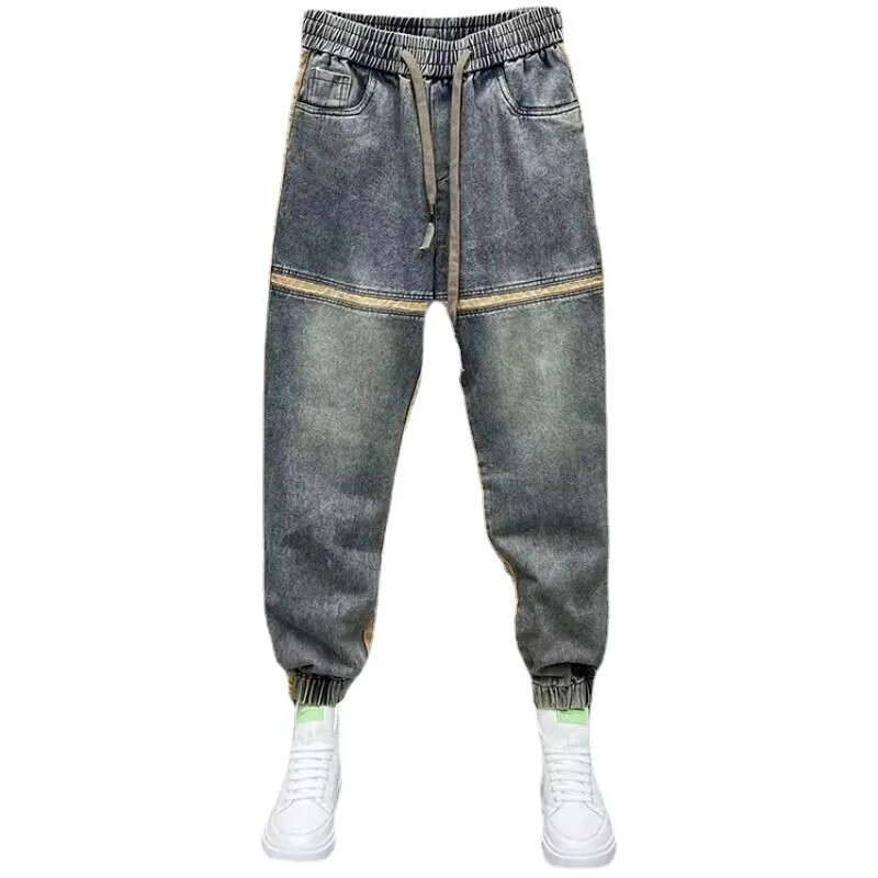 Nový príchod Jesenné/zimné pánske džínsy Voľný strih Trendové značkové motorkárske nohavice Široké nohavice Slim Fit Hip Hop nohavice Pánske džínsové nohavice