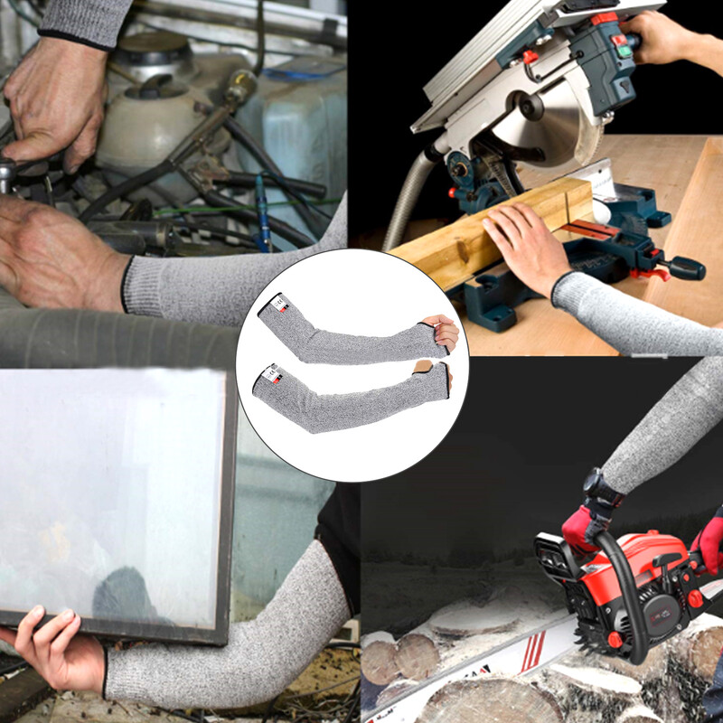 2 DB Biztonsági Kar hüvely Vágásgátló Szúrásbiztos Védő Karvédő Védőkar Vágásgátló Védőkesztyűk