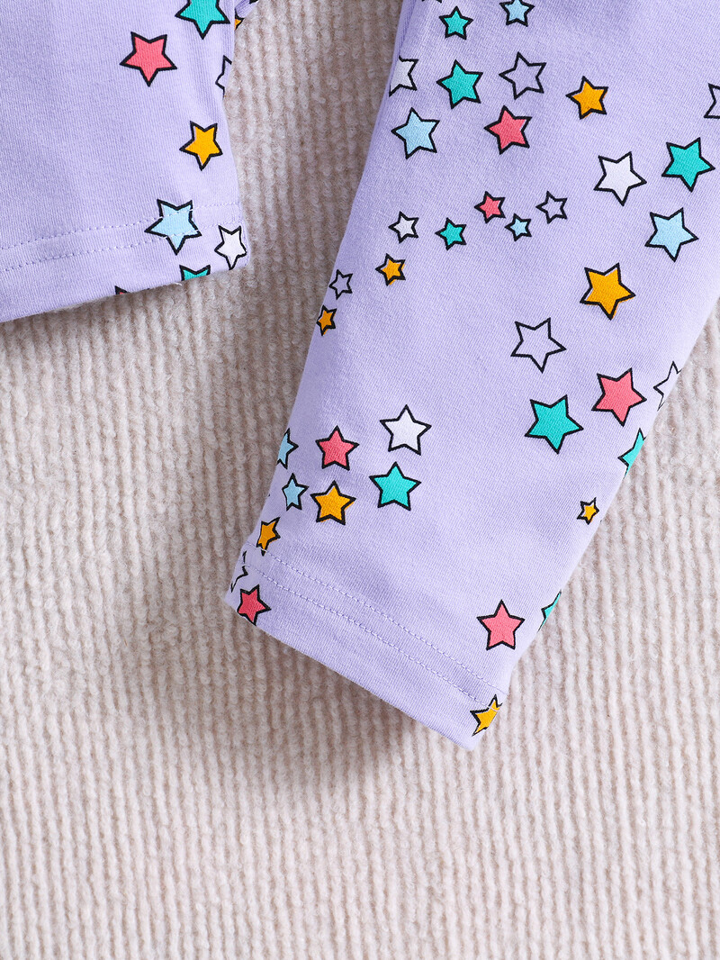 Lányos pizsama őszi hosszú nadrág hosszú ujjú lányok 2 DB ruhakészlet pamut szövet Unikornis mintás lány ruhakészlet